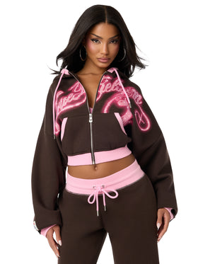 Baby Phat X True Religion Crystal Girlfriend Zip Hoodie