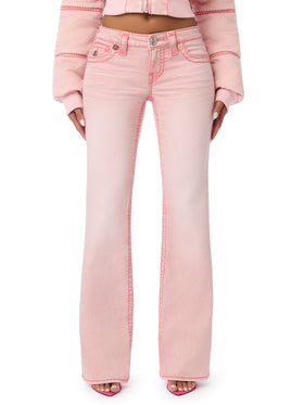 Baby Phat X True Religion Becca Low Rise Pink Super T Bootcut Jean
