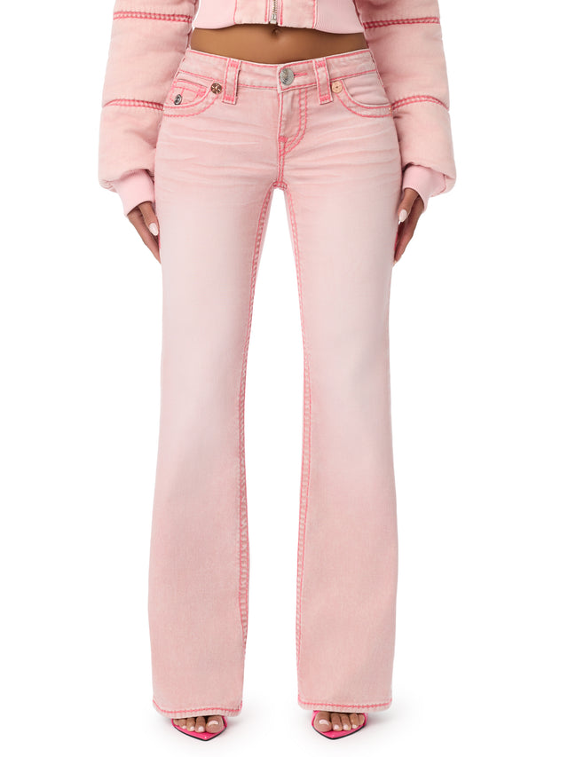 Baby Phat X True Religion Becca Low Rise Pink Super T Bootcut Jean