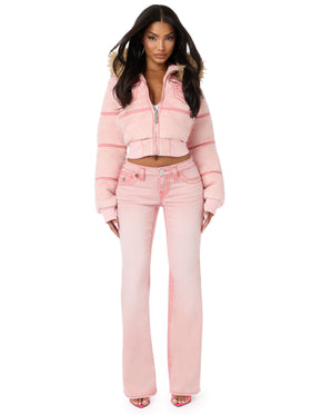 Baby Phat X True Religion Becca Low Rise Pink Super T Bootcut Jean