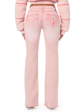 Baby Phat X True Religion Becca Low Rise Pink Super T Bootcut Jean