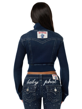 Baby Phat X True Religion Crystal Shrunken Jacket