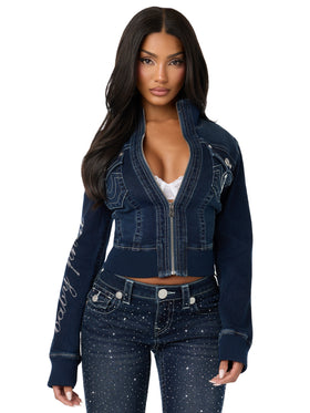 Baby Phat X True Religion Crystal Shrunken Jacket