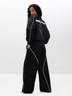 Wide Leg Nylon Trackpants