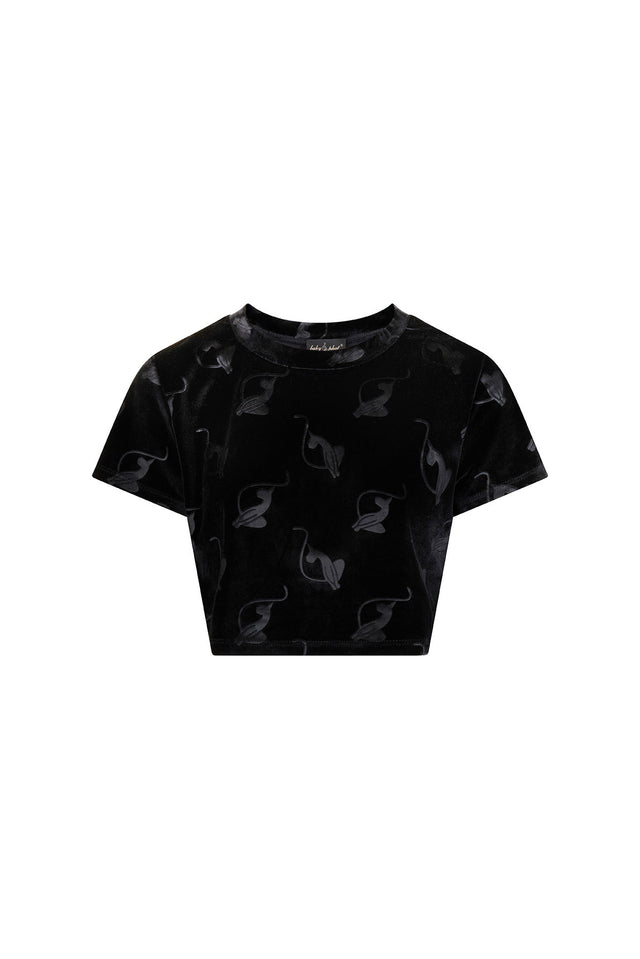 Aubrey Velour Crop Top