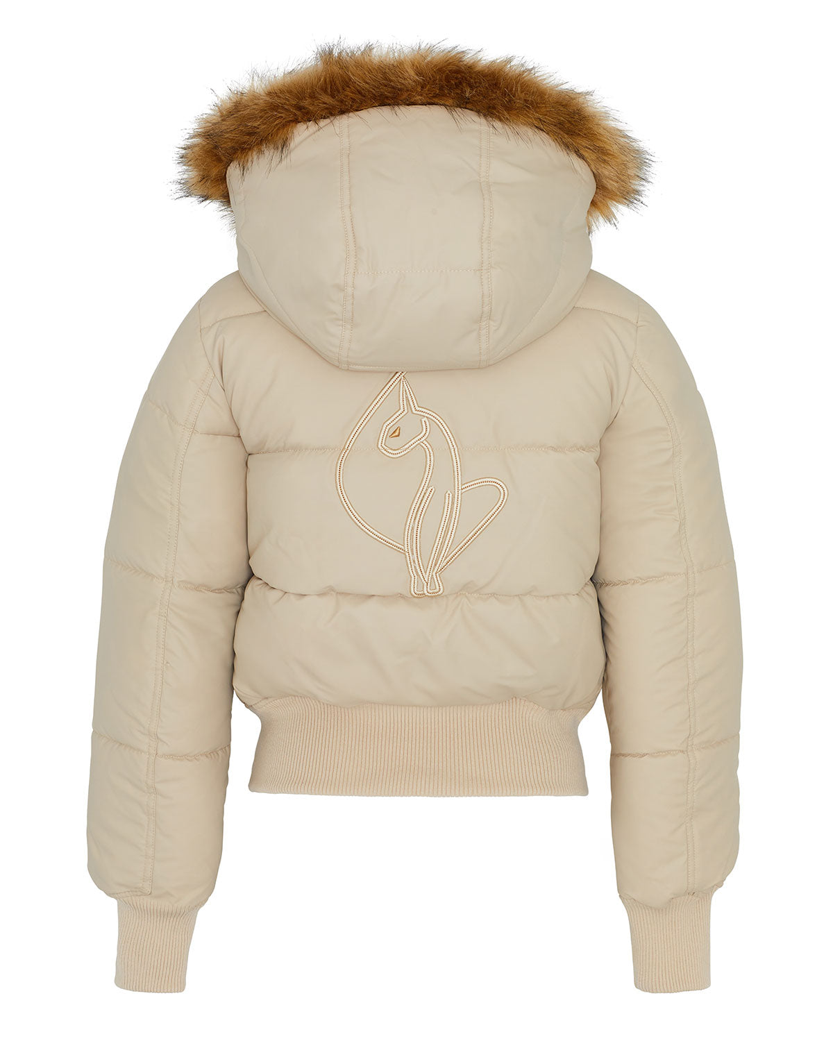 Women's Tan Puffer Jacket | Baby Phat | Baby Phat