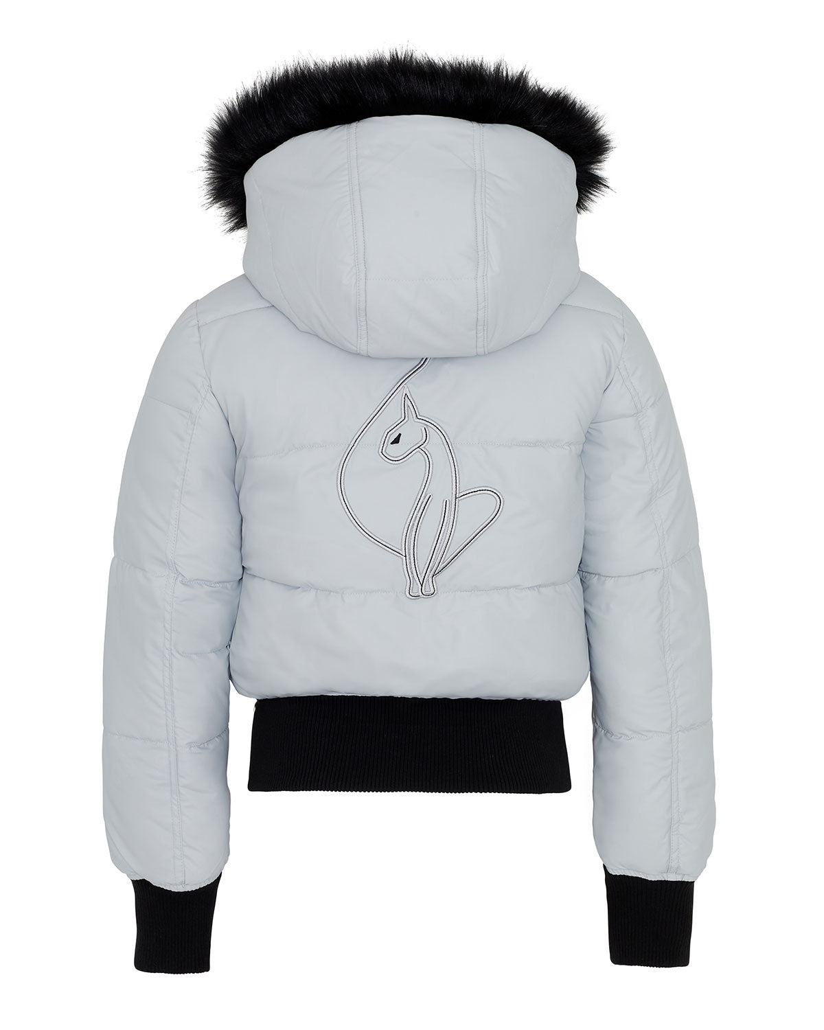 Women's Grey Puffer Jacket | Baby Phat | Baby Phat