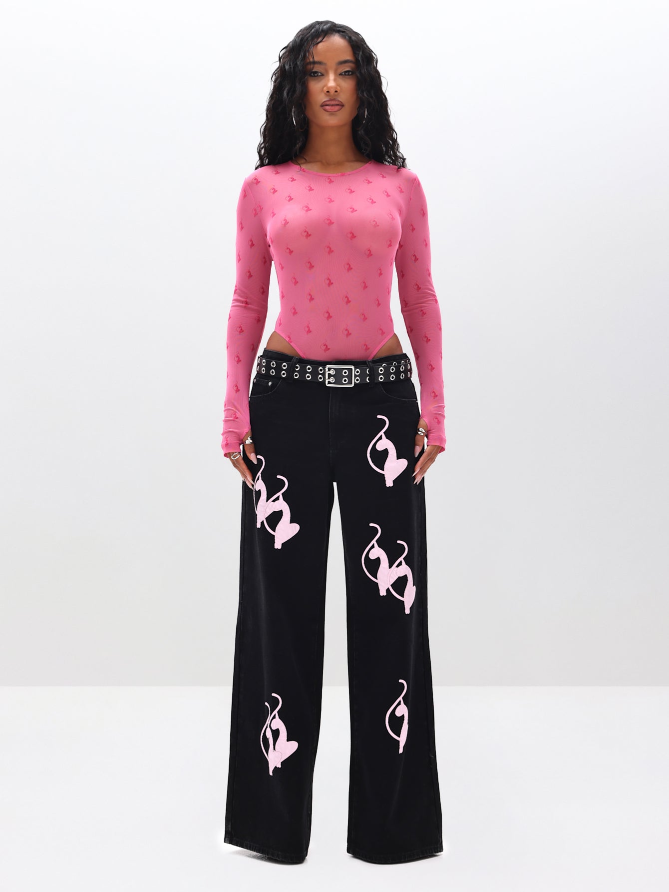 Mesh Long Sleeve Bodysuit