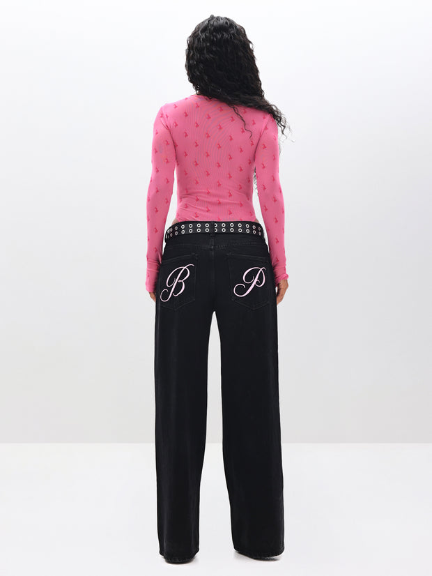 Mesh Long Sleeve Bodysuit