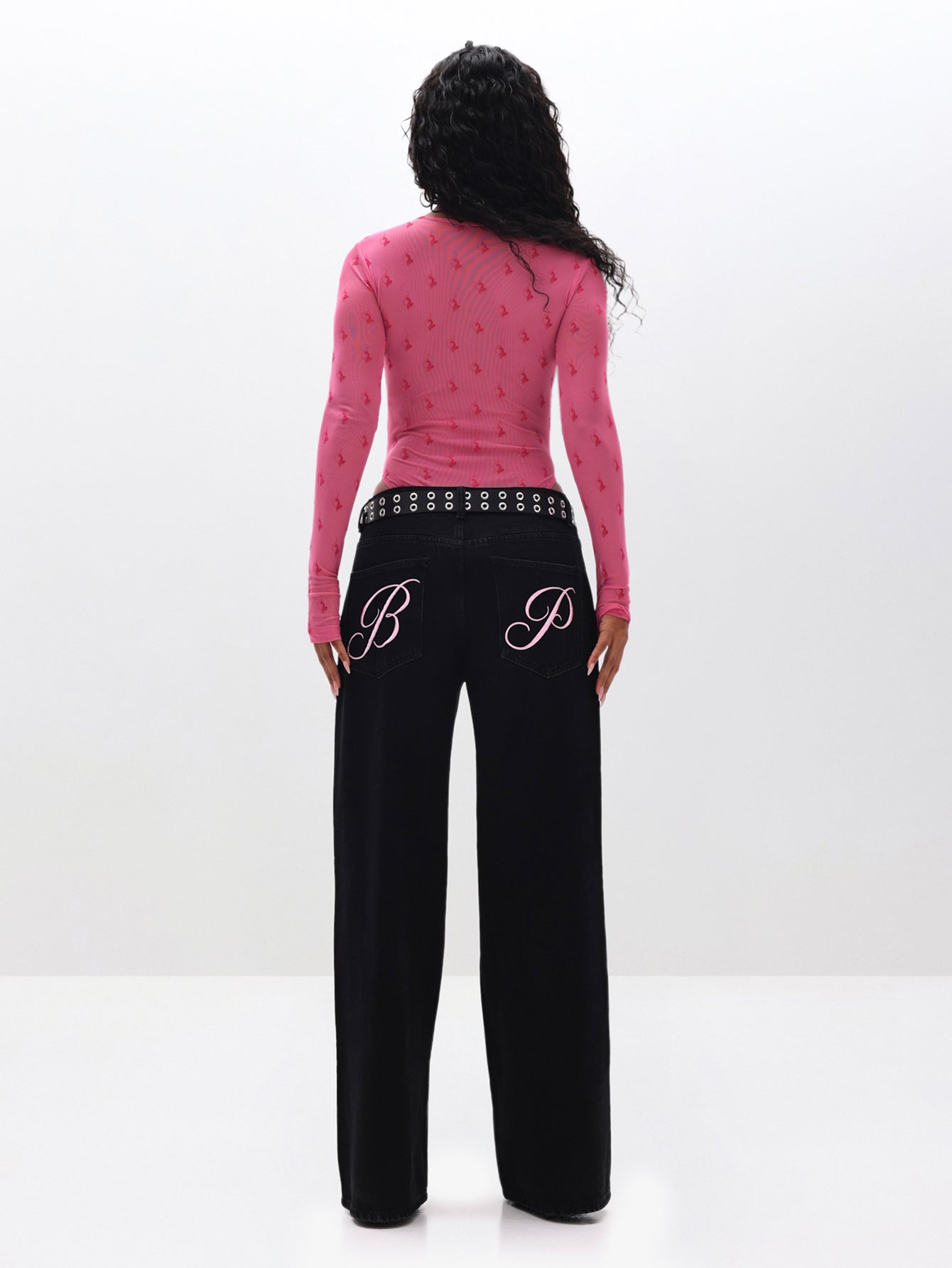 Baggy Fit Jeans with Applique