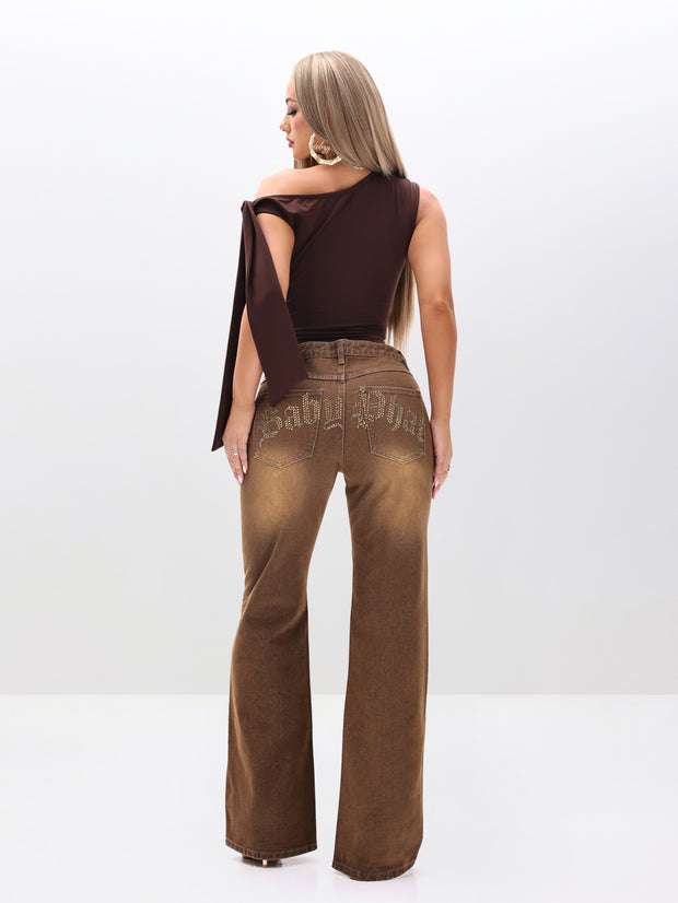 Tie Detail One Shoulder Top