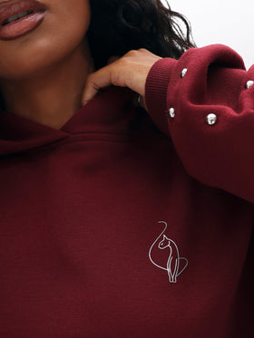 Oversized Hoodie with Stud Detail