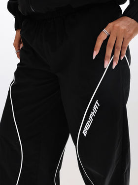 Wide Leg Nylon Trackpants
