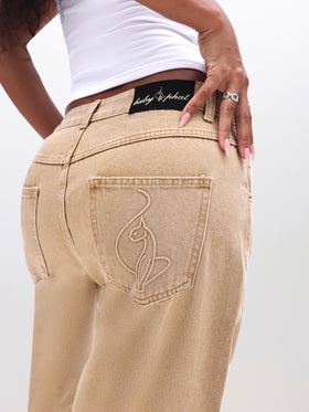 Barrel Jeans with Paneling