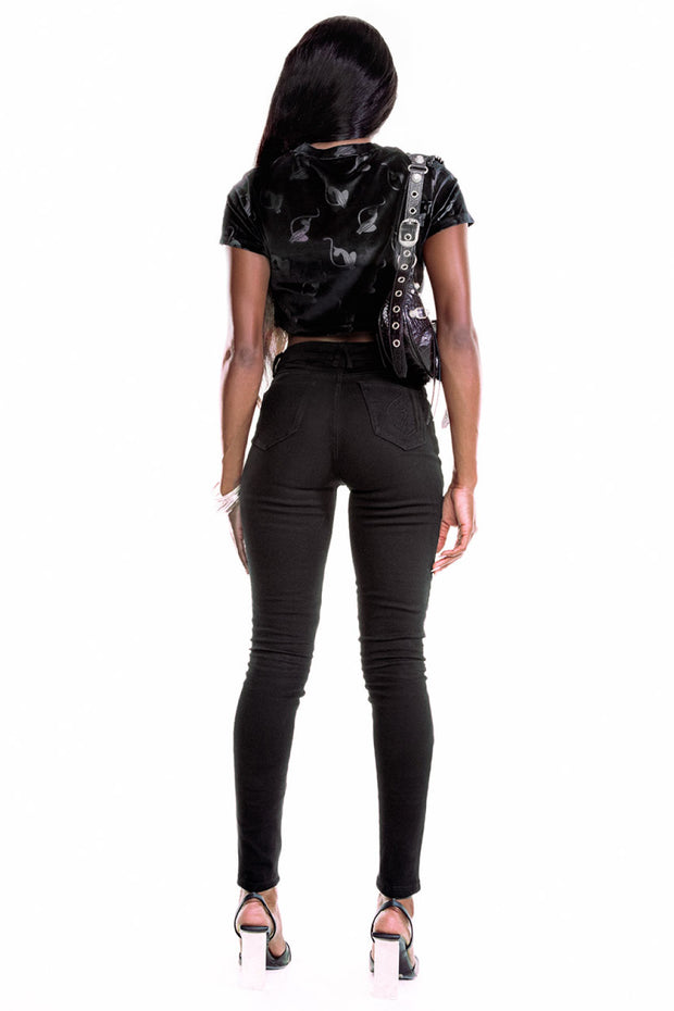 Aubrey Velour Crop Top