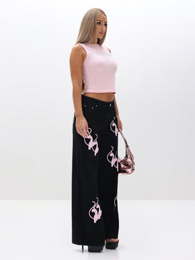 Rhinestone Graphic Tank Top