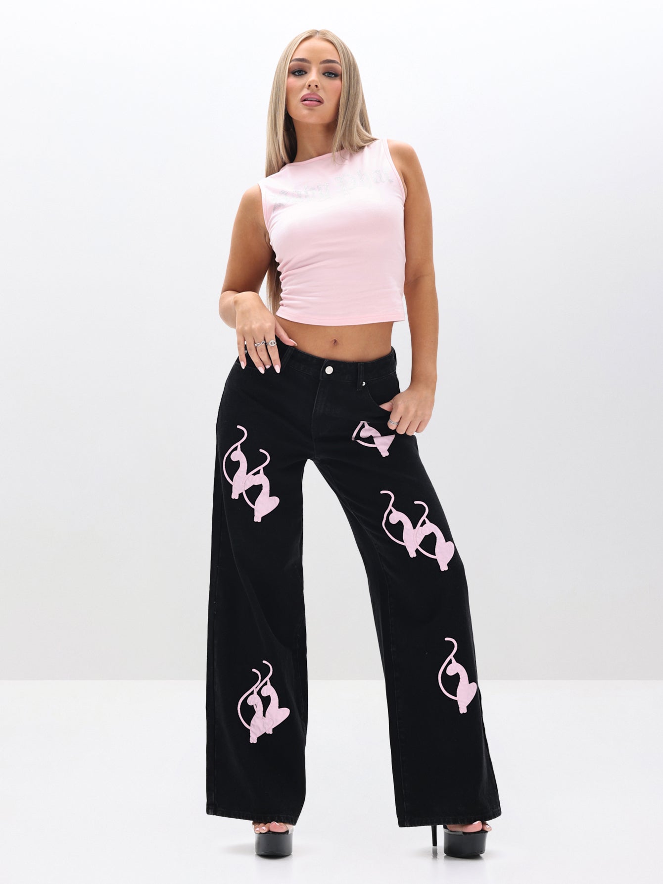 Rhinestone Graphic Tank Top