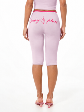 Contrast Capri Leggings with Bow Detail