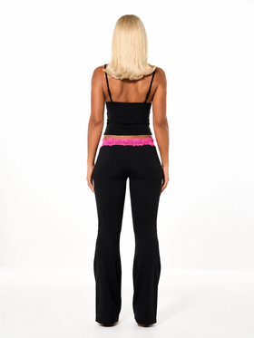 Flare Legging with Lace Trim