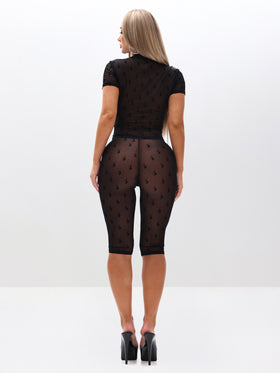 Mesh Sheer Capri Leggings