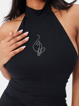 Halter Jumpsuit With Open Back