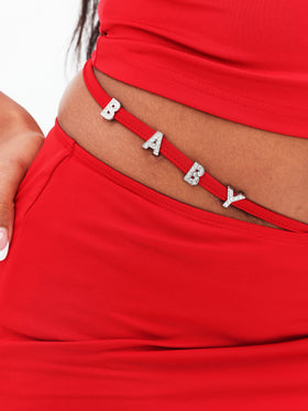 Mini Skirt With Logo Charm Cutouts
