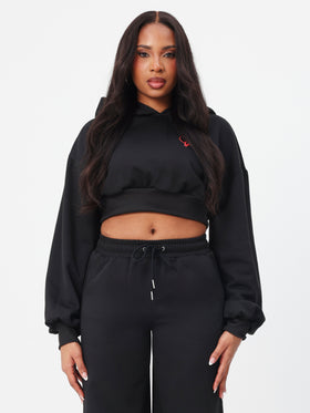 Oversized Cropped Hoodie