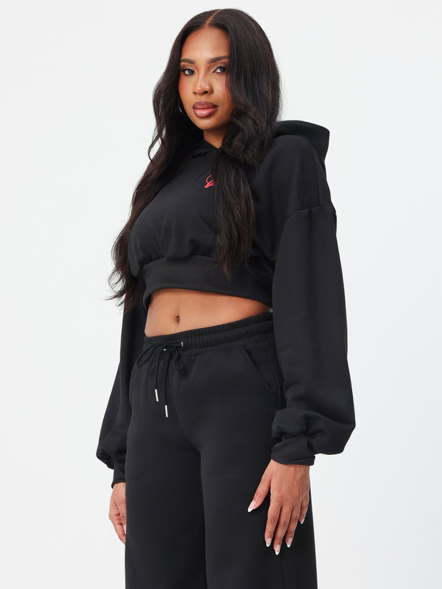 Oversized Cropped Hoodie