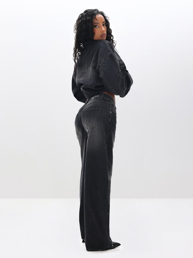 Barrel Jeans with Panelling