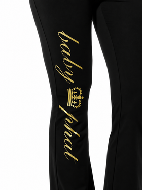 Pull On Flare Legging with Crown Logo