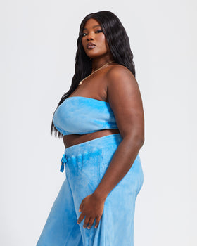Essential Logo Bandeau, side angle with strapless fit, side view