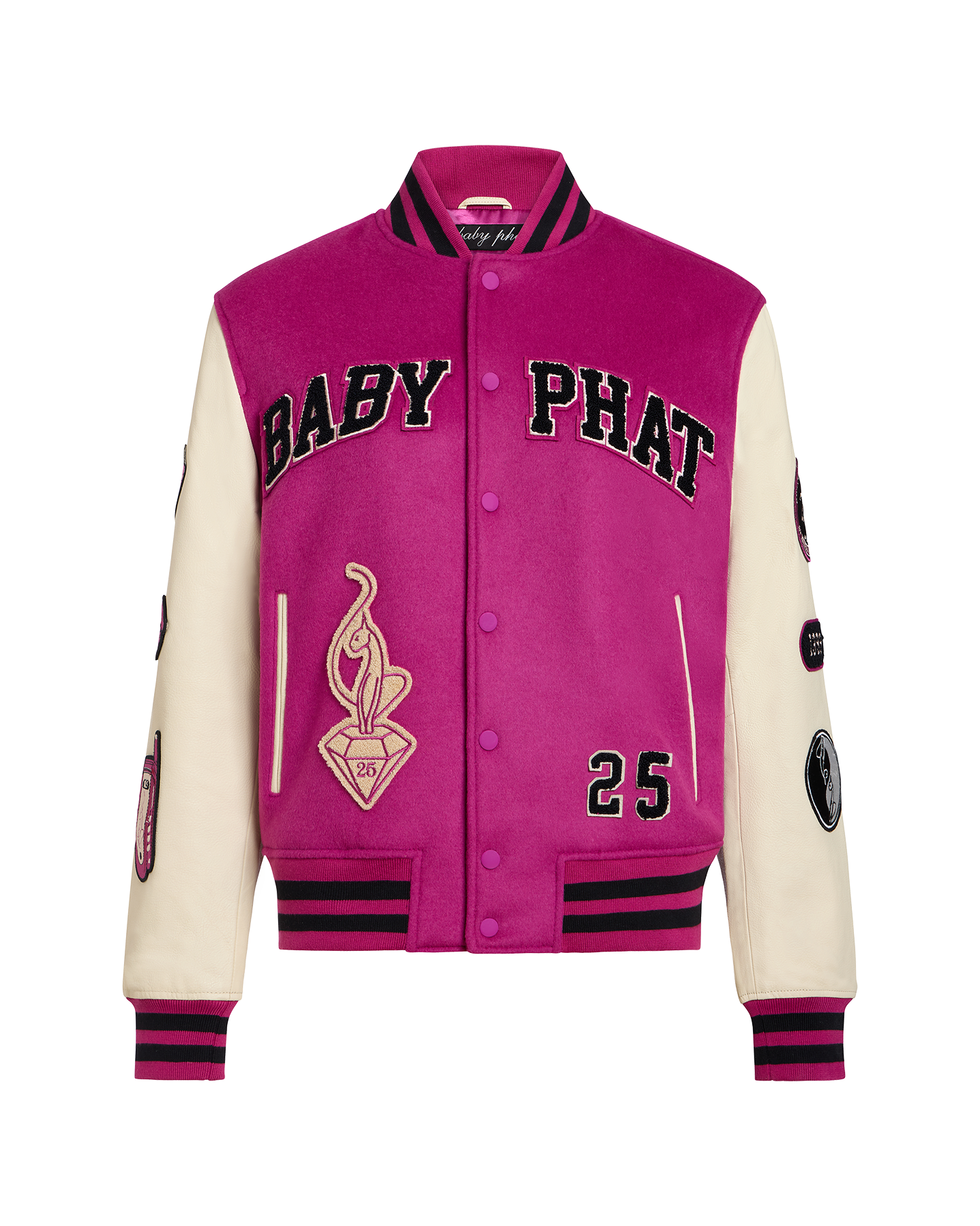 Anniversary Varsity Jacket in Magenta | Baby Phat | Baby Phat Anniversary Varsity Jacket in Magenta | Baby Phat | Baby Phat
