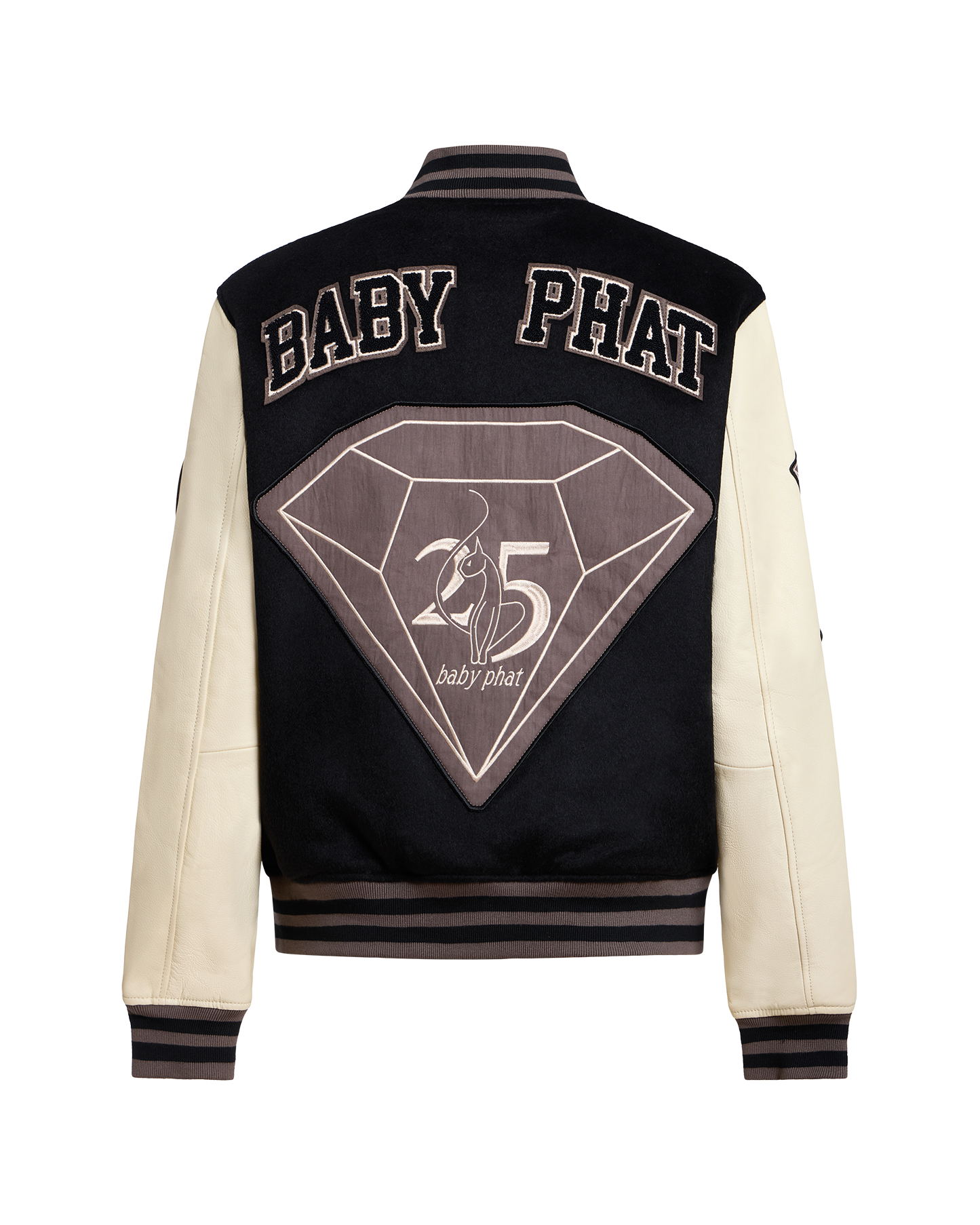Anniversary Varsity Jacket in Black | Baby Phat | Baby Phat