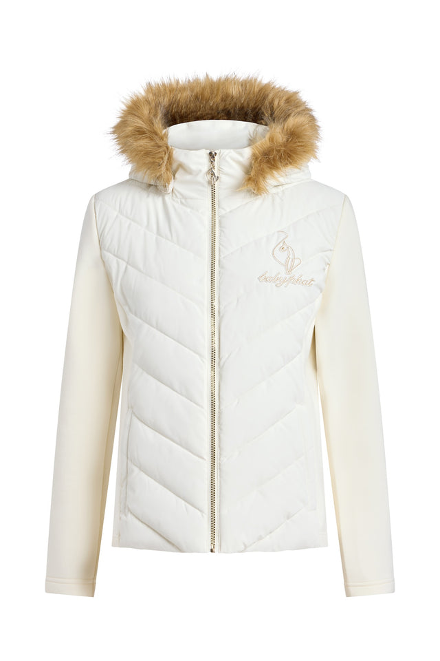 Puffer Vest with Stretch Sleeve