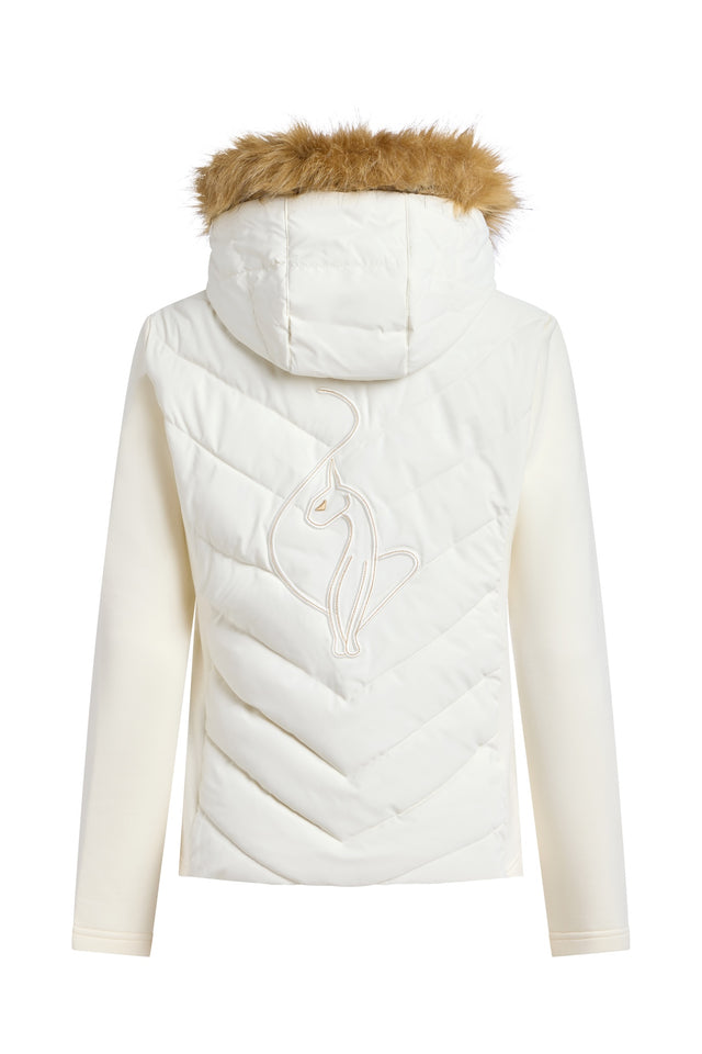 Puffer Vest with Stretch Sleeve