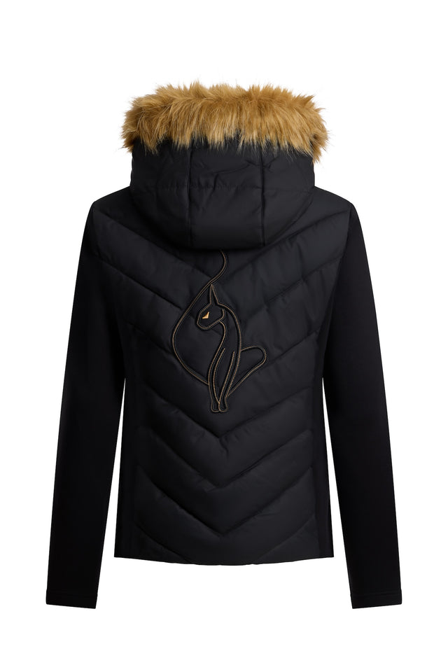 Puffer Vest with Stretch Sleeve