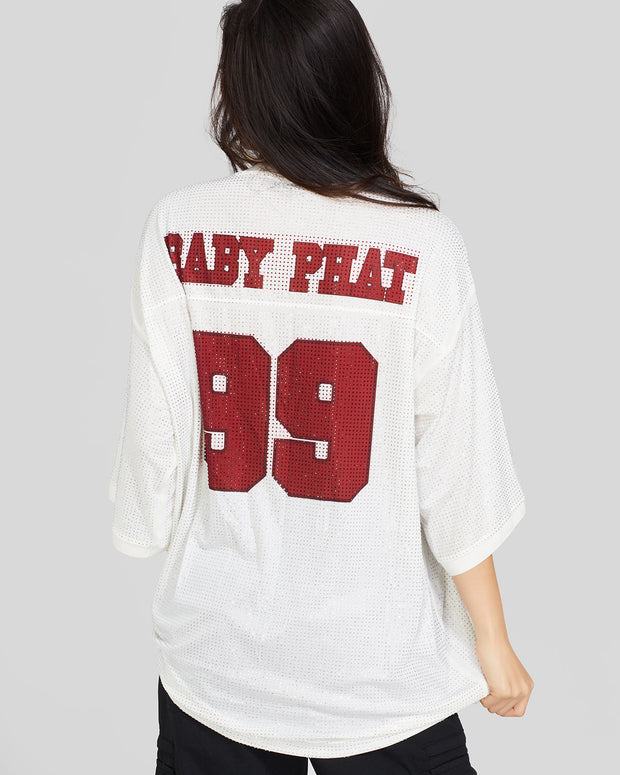 Oversized Rhinestone Jersey