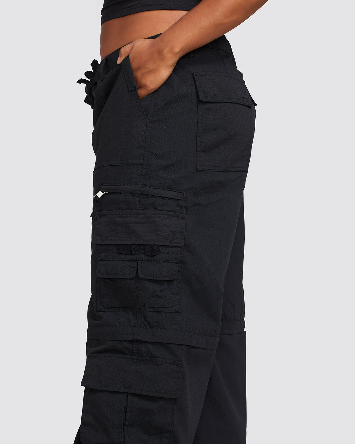 Women's Cargo Pant in Black | Oversized Fit – Baby Phat