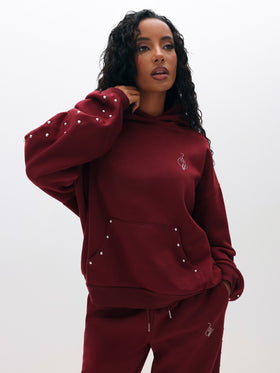 Oversized Hoodie with Stud Detail
