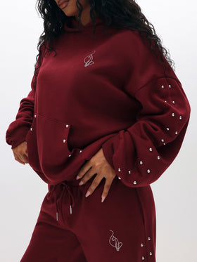 Oversized Hoodie with Stud Detail