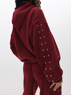 Oversized Hoodie with Stud Detail