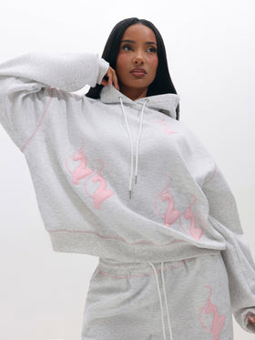 Logo Marled Hoodie