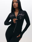 Long Sleeve High Neck Zip Up Top