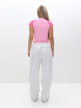 Contrast Sleeve Baby Tee