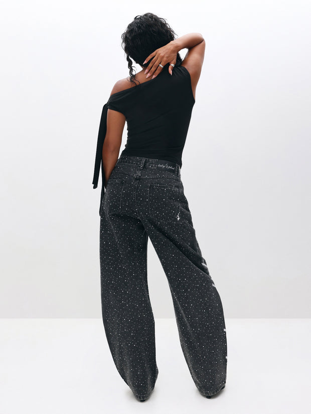 Tie Detail One Shoulder Top