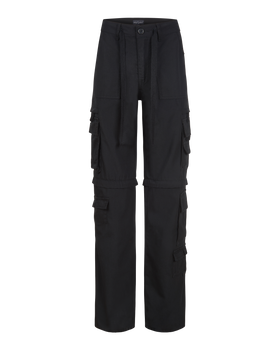 Transformer Boyfriend Pant, full-length black convertible cargo product image, flat lay