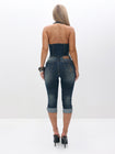 Stretch Denim Capri Jeans