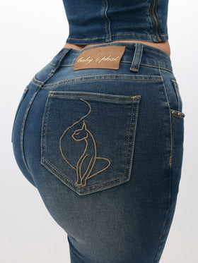 Stretch Denim Capri Jeans