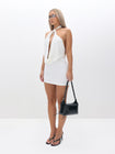Halter Cowl Neck Mini Dress