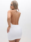 Halter Cowl Neck Mini Dress
